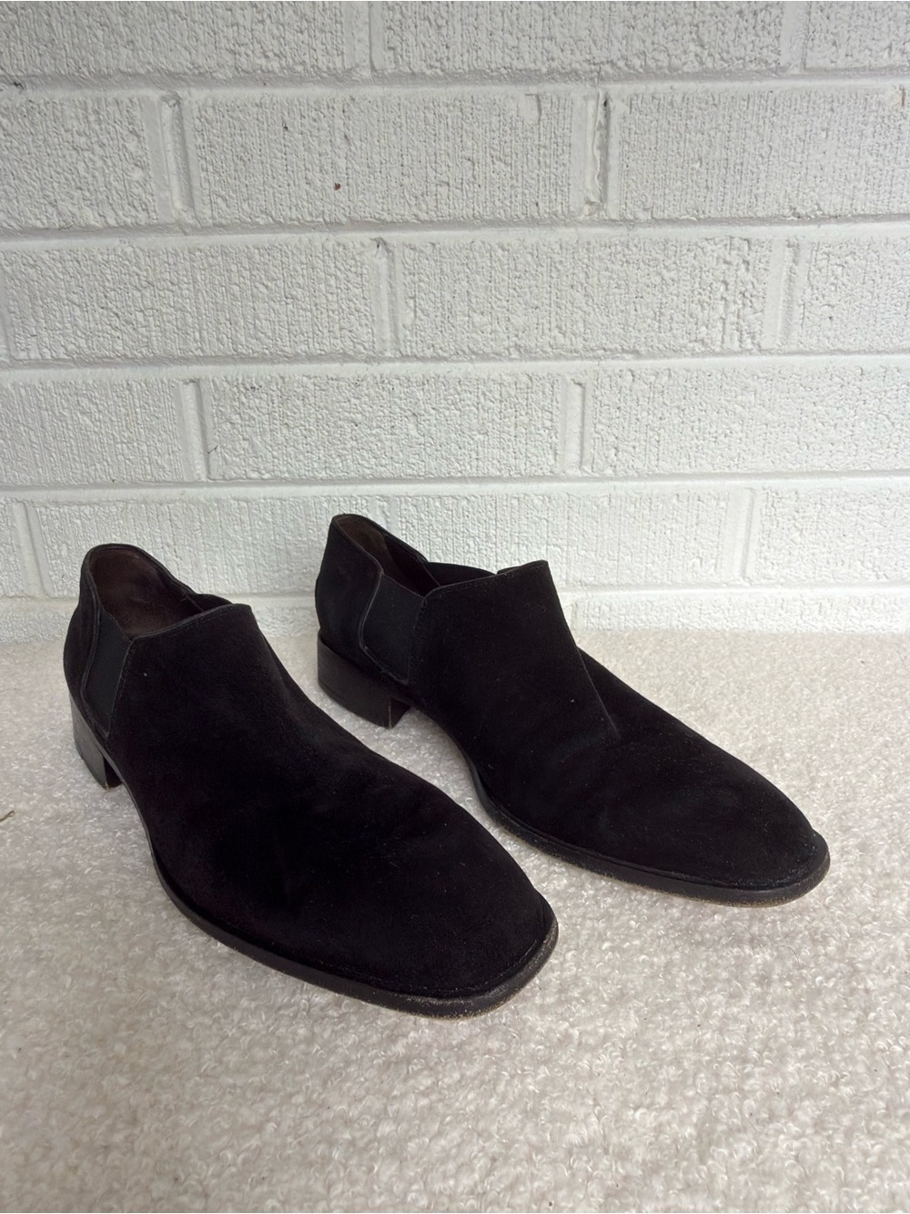Tod's Black Suede Slip-On Loafers